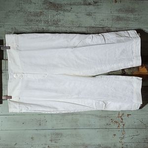 Script linen cropped pants